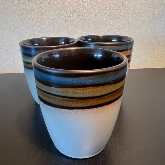 Set of 3 PFALTZGRAFF Galaxy Blue Handcrafted Stoneware Mugs with Reactive Glaze - Picture 3 of 8